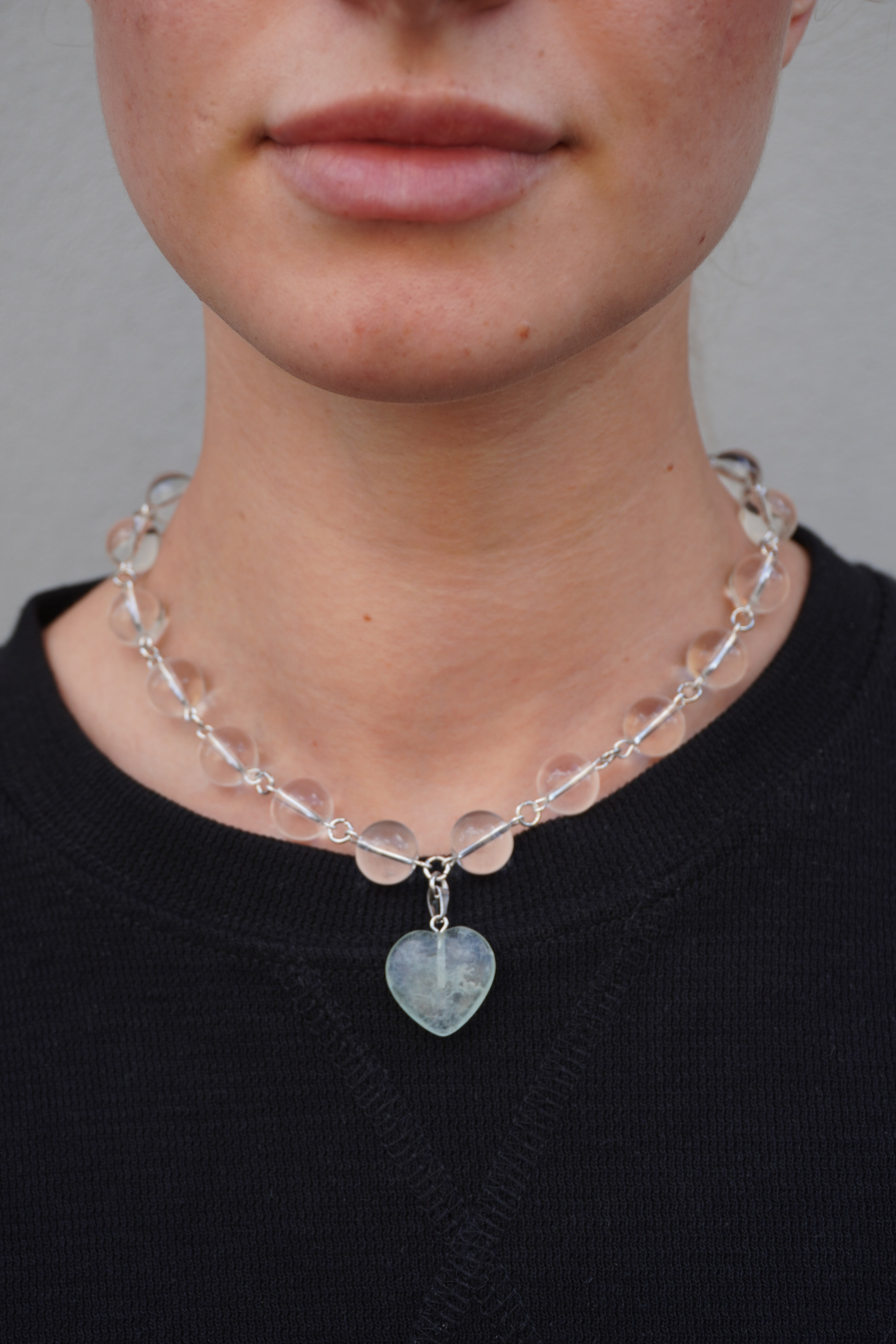 Crystal clear necklace “HEART”