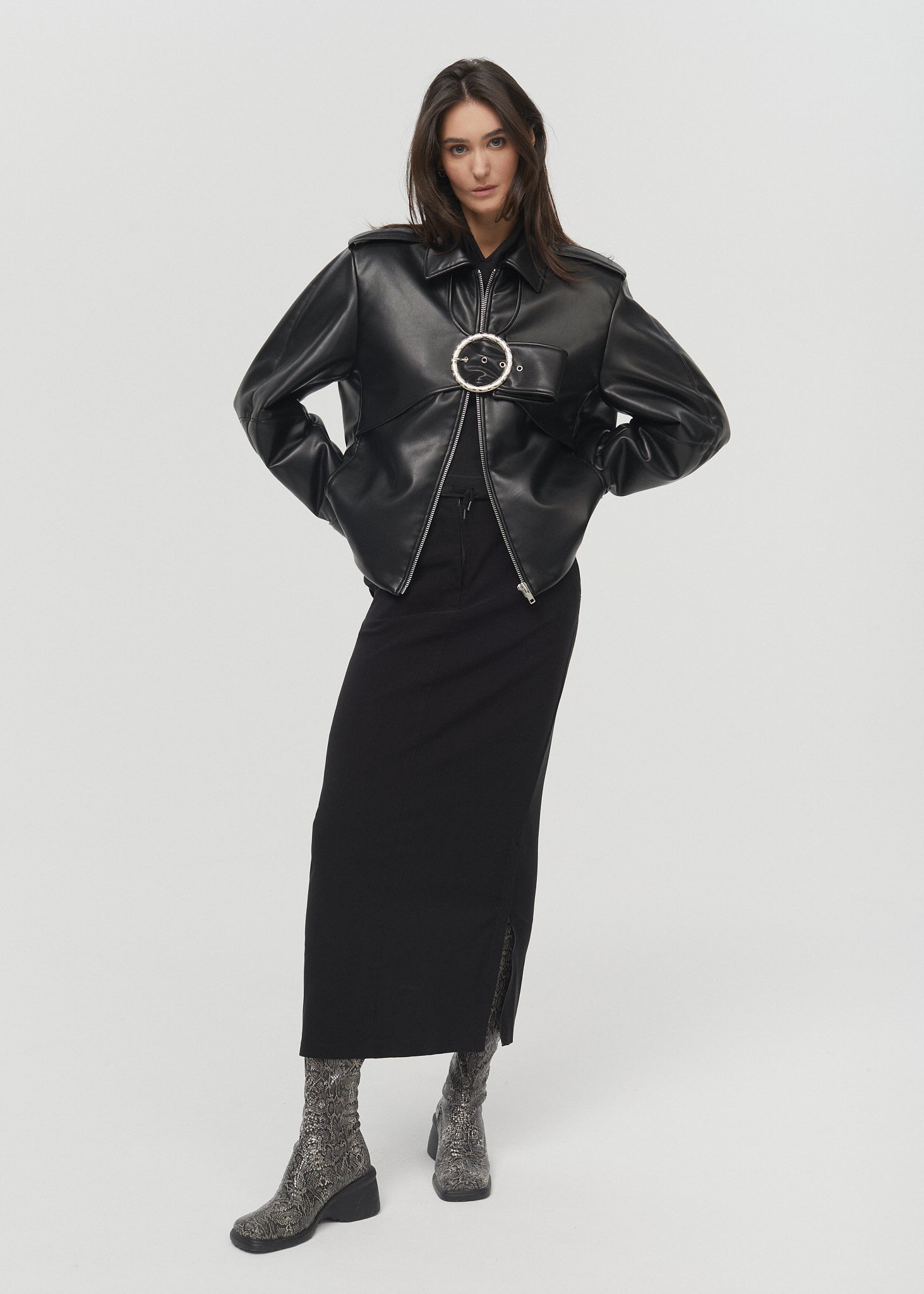 FAUX LEATHER JACKET