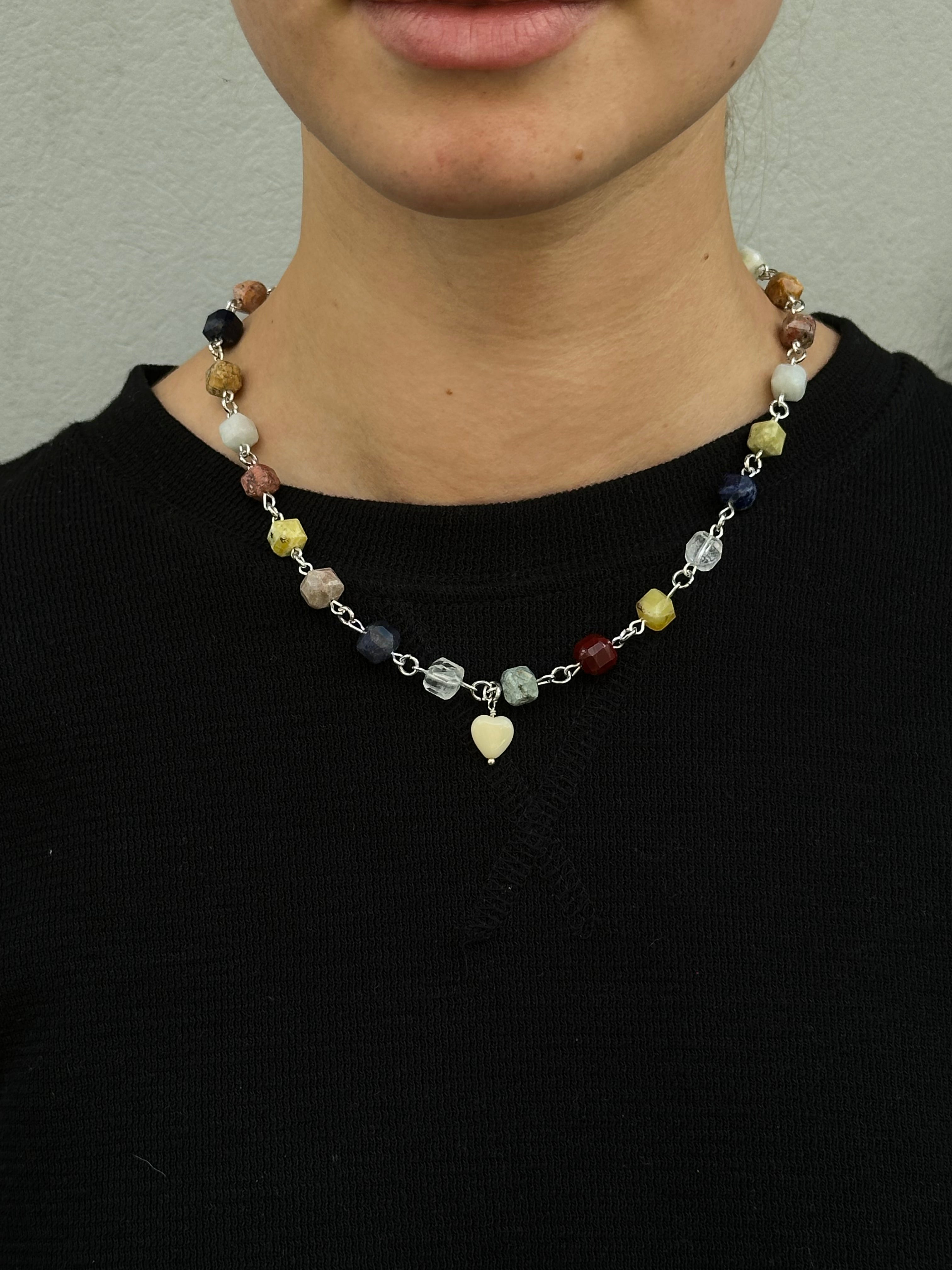 Warm stone necklace