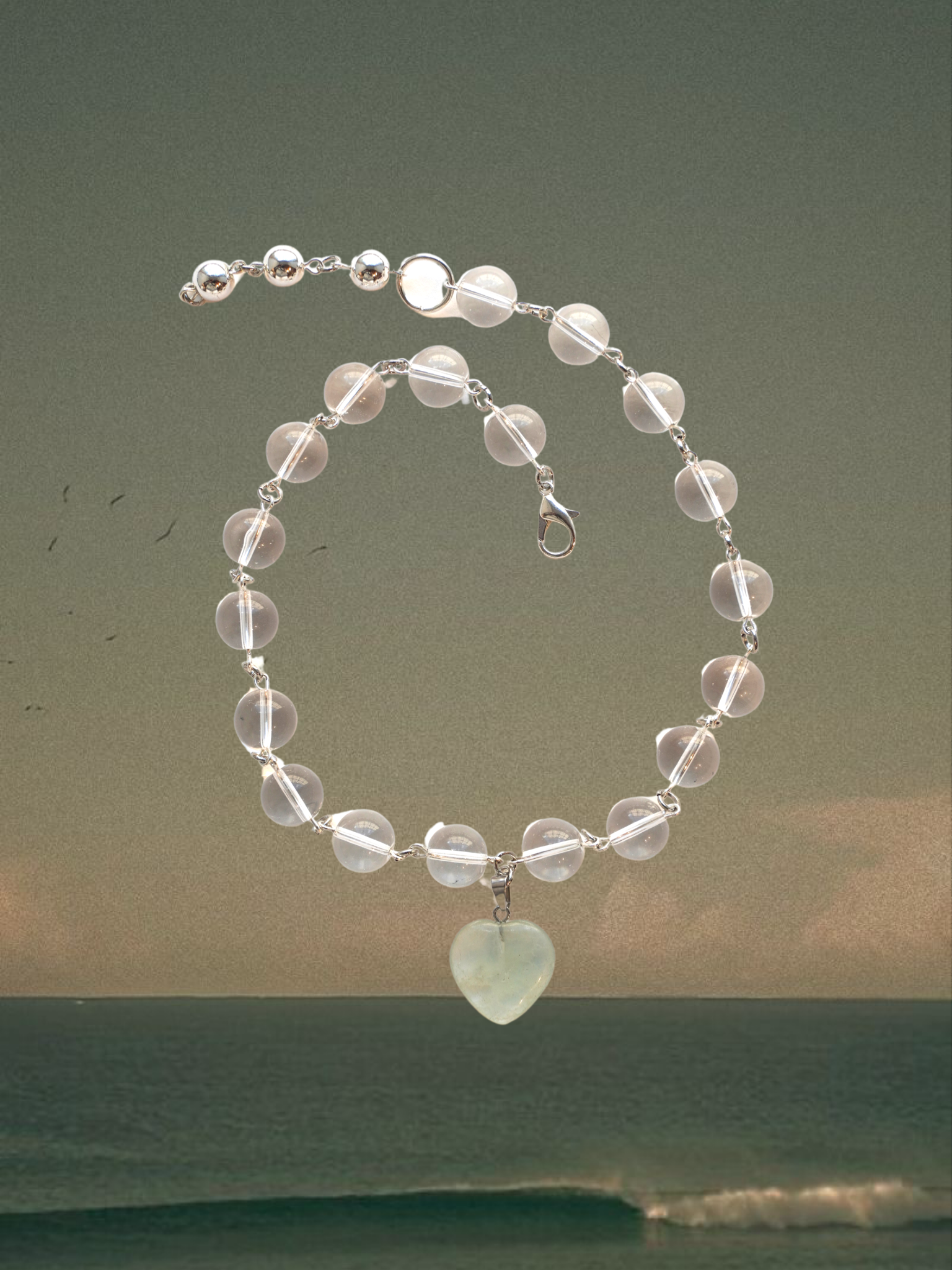 Crystal clear necklace “HEART”